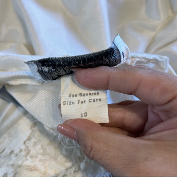 Kamisato Lace Slip Dress Plated Midi American Vintage USA Y2K Fairycore Cottage - Picture 13 of 16